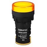 Sinaleiro LED 22mm 127 220Vca Amarelo
