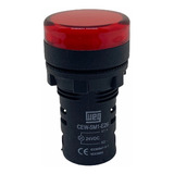 Sinaleiro Led Vermelho 24v Weg Cew sm1 e26 22mm Monobloco
