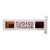 Sinalizador Garagem Entrada E Saida De Veiculos Com Alerta Sonoro E Visual Com Led BRANCO Toller