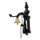 Sineta Sino Bronze E Aluminio Frade Colonial Campainha 42 Cm