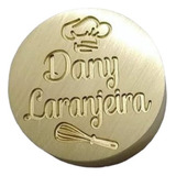 Sinete Personalizado Para Lacre De Cera chocolate 4x4cm cabo