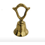 Sino Campanhia Liso De Mão Mesa 13 Cm Bronze Decoração