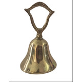 Sino De Bronze Mesa Mão Garçom Decoração Presente Jantares