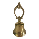 Sino De Mão Mesa 12 Cm Bronze Decoração Presentes Serviços