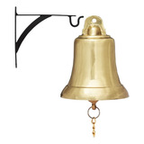 Sino De Parede Bronze 3kg Suporte De Ferro