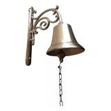 Sino De Parede Em Bronze Maciço Decoração Campainha
