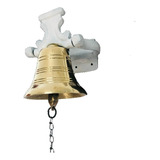 Sino Em Bronze Ferro Branco Parede Teto Casa Sítio Campainha