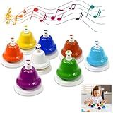 Sinos De Mão De Metal Diatônico De 8 Notas Sinos De Mesa Sinos De Metal Diatônico Com 8 Notas Conjunto De Sinos De Mão Coloridos 8 Notas Conjunto De Sinos De Mão