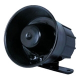 Sirene Mini 12v Eletronica Para Redonda Preta Som Com Duas T