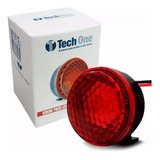 Sirene Piezo 6 Tons Com Led Vermelho 12v Universal Marcha Ré