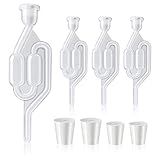 Sistema De Fermentação De Fermentação Tipo S Conjunto De Airlock Para Fermentação Conjunto De 4 Peças De Airlock De Fermentação Com Plugue 4 Para Fermentação Cerveja Vinho Chuteira E Outras Fermentações