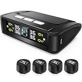 Sistema De Monitoramento De Pressão De Pneu Sistema De Monitoramento De Pressão De Pneu De Carga Solar TPMS Com 4 Sensores Externos E 6 Modos De Alarme Visor LCD Colorido Em Tempo Real