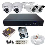Sistema De Vigilância 4 Câmeras Full Hd Infra Dvr 4 Canais