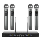Sistema Microfone Sem Fio Profissional Uhf 4canais Phenyxpro