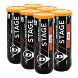 Sixpack De Bola De Tênis Dunlop Mini Orange X 3 Estágio 2 embalagem Com 6 Tubos 