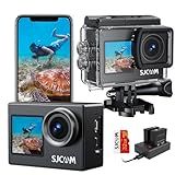 SJCAM Câmera De Ação SJ4000 4K30FPS WiFi Atualizada Ultra HD Dual Screen 30 M Câmera Subaquática De 170 Grande Angular à Prova D água Com 2 Baterias Cartão SD E Kits De Acessórios Para Capacete De