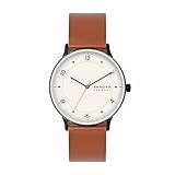 Skagen Relógio Masculino Riis Com Três Ponteiros Preto Marrom Kuppel Riis