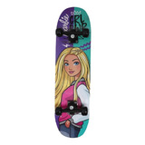 Skate Com Acessórios De Segurança Barbie