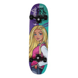 Skate Com Acessórios De Segurança Barbie Girl F00105 Fun