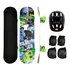 Skate Com Acessorios De Segurança Dmtoys Radical Estampado Cor Caveira Tênis