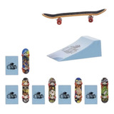Skate Dedo Kit 5 Unid C Rampa Obstáculo Radical Fingerboard