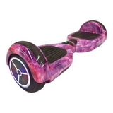 Skate Elétrico Hoverboard Led Bluetooth Bolsa Galáxia Rosa