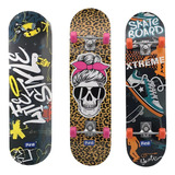Skate Infantil 79x20cm Semi Profissional Suporta Até 50kg