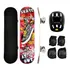 Skate Infantil Criança C/ Proteção Tenis Radical Até 50 Kg