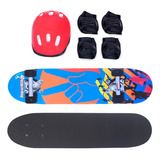 Skate Infantil Shape 24 Kit Proteção Capacete Completo