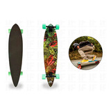 Skate Longboard Abec 7 Folhas Verde