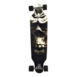 Skate Longboard Owl Sports Moon Time Caveira