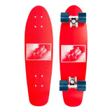 Skate Mini Cruiser Retrô 66cm X 19cm Lixa Transparente Resin