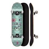 Skate Montado Profissional Cisco Feminino Flowers 8 0 Abec 5