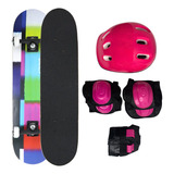 Skate Semi Profissional Abec 5 Kit De Proteção