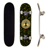 Skate Street Completo Montado Verde Camuflado Semi Profissional Maple Pro 1 Jungle 100kg Life Dreams