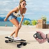 Skates EléTricos Alcance De 8 Km 3 Velocidades AjustáVeis Velocidade MáXima De 15 Km Skate EléTrico Controle Remoto Sem Fio Para Adultos Adolescentes E Iniciantes Black