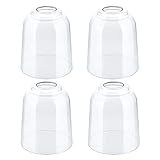Skelang 4 Peças De Cúpula De Vidro Transparente Cúpula De Cobertura De Luz Com Encaixe De 3 5 Cm Substituição De Globo De Luminária Para Lustre Arandela De Parede Luz De Vaidade
