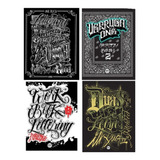 Sketchbooks Lettering Para Tatuagem 4 Livros Pronta Entrega