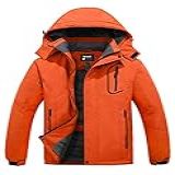 Skieer Jaqueta De Esqui Masculina Impermeável De Montanha Jaqueta De Chuva De Inverno Casaco De Neve De Lã Quente Laranja P