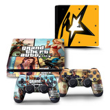 Skin Adesivo Gta V 5 Ps4 Playstation 4 Slim 2 Controles