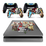 Skin Adesivo Protetor Ps4 Slim Gta V Grand Theft Auto 5 B2