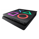 Skin Carbono Ps4 Slim Botões Playstation Frete Grátis