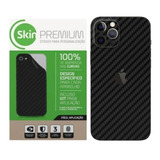 Skin Fibra Carbono + Case Transparente Para iPhone 12 6.7 
