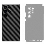 Skin Fibra De Carbono Preto Para Galaxy S24 Ultra