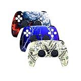 Skin For Ps5 Controller 3pcs Whole Body Vinyl Decal Cover Sticker For PlayStation 5 Controller PS5 Controller 2 