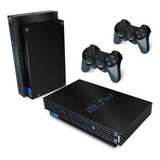 Skin Para Ps2 Fat Adesivo   Preto Fosco Matte