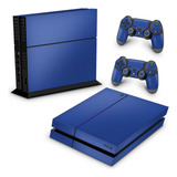 Skin Para Ps4 Fat Adesivo Azul Escuro