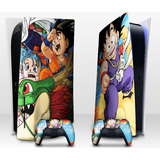 Skin Para Ps5 Com Disco Dragon Ball Z Personagens