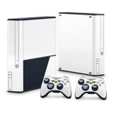 Skin Para Xbox 360 Super Slim Adesivo Branco