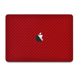 Skin Premium Fibra De Carbono Vermelho Mac Pro 13 Touch Bar